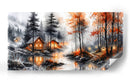 Aldea entre Neblina - Caperh | Cuadro decorativo de Canvas Lab