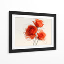 Rosas rojas en dibujo - DIEGO D L | Cuadro decorativo de Canvas Lab