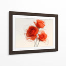 Rosas rojas en dibujo - DIEGO D L | Cuadro decorativo de Canvas Lab