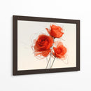 Rosas rojas en dibujo - DIEGO D L | Cuadro decorativo de Canvas Lab