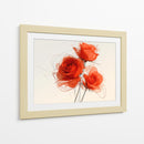 Rosas rojas en dibujo - DIEGO D L | Cuadro decorativo de Canvas Lab