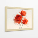 Rosas rojas en dibujo - DIEGO D L | Cuadro decorativo de Canvas Lab