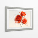 Rosas rojas en dibujo - DIEGO D L | Cuadro decorativo de Canvas Lab