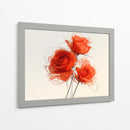 Rosas rojas en dibujo - DIEGO D L | Cuadro decorativo de Canvas Lab