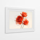 Rosas rojas en dibujo - DIEGO D L | Cuadro decorativo de Canvas Lab