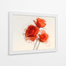 Rosas rojas en dibujo - DIEGO D L | Cuadro decorativo de Canvas Lab