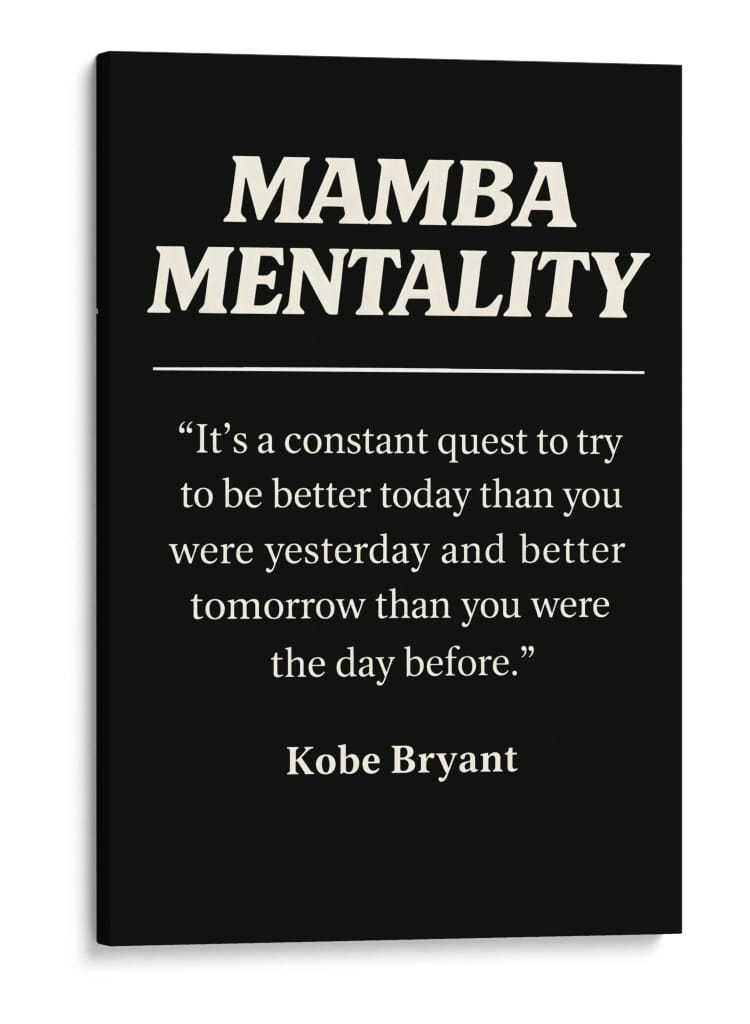 Frases sobre a Mentalidade Mamba - Vicky Hanggara | Cuadro decorativo de Canvas Lab