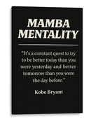 Frases sobre a Mentalidade Mamba - Vicky Hanggara | Cuadro decorativo de Canvas Lab