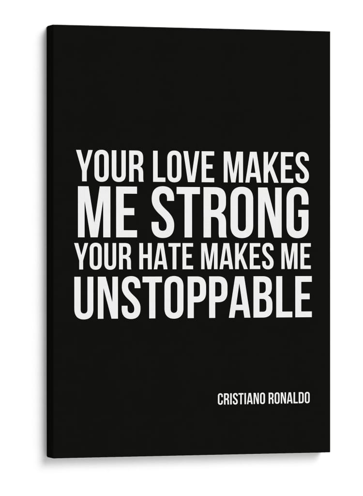 Frases de Cristiano Ronaldo - Vicky Hanggara | Cuadro decorativo de Canvas Lab