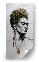 Frida en tinta dorada - DIEGO D L | Cuadro decorativo de Canvas Lab