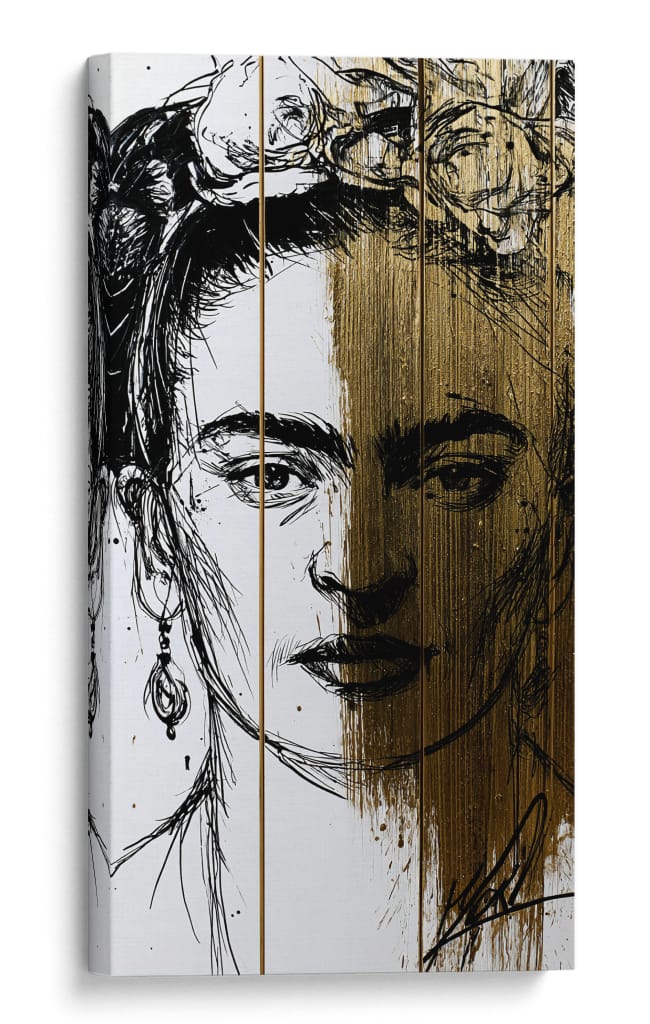 Frida dorada - DIEGO D L | Cuadro decorativo de Canvas Lab