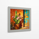 Cactus y Puerta Durante la Hora Dorada - Toddmann | Cuadro decorativo de Canvas Lab