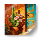 Cactus y Puerta Durante la Hora Dorada - Toddmann | Cuadro decorativo de Canvas Lab
