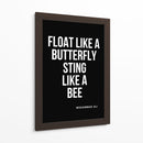 Flutua como uma borboleta, pica como uma abelha – Frase lendária de Muhammad Ali - Vicky Hanggara | Cuadro decorativo de Canvas Lab