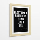 Flutua como uma borboleta, pica como uma abelha – Frase lendária de Muhammad Ali - Vicky Hanggara | Cuadro decorativo de Canvas Lab
