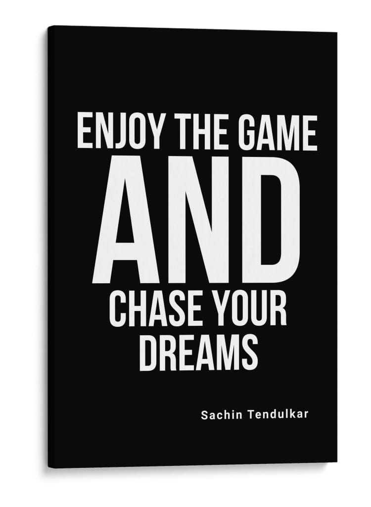 Perseguindo Sonhos Frase Inspiradora de Sachin Tendulkar - Vicky Hanggara | Cuadro decorativo de Canvas Lab
