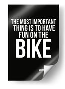 Frase de Valentino Rossi Lo más importante es divertirse en la moto - Vicky Hanggara | Cuadro decorativo de Canvas Lab