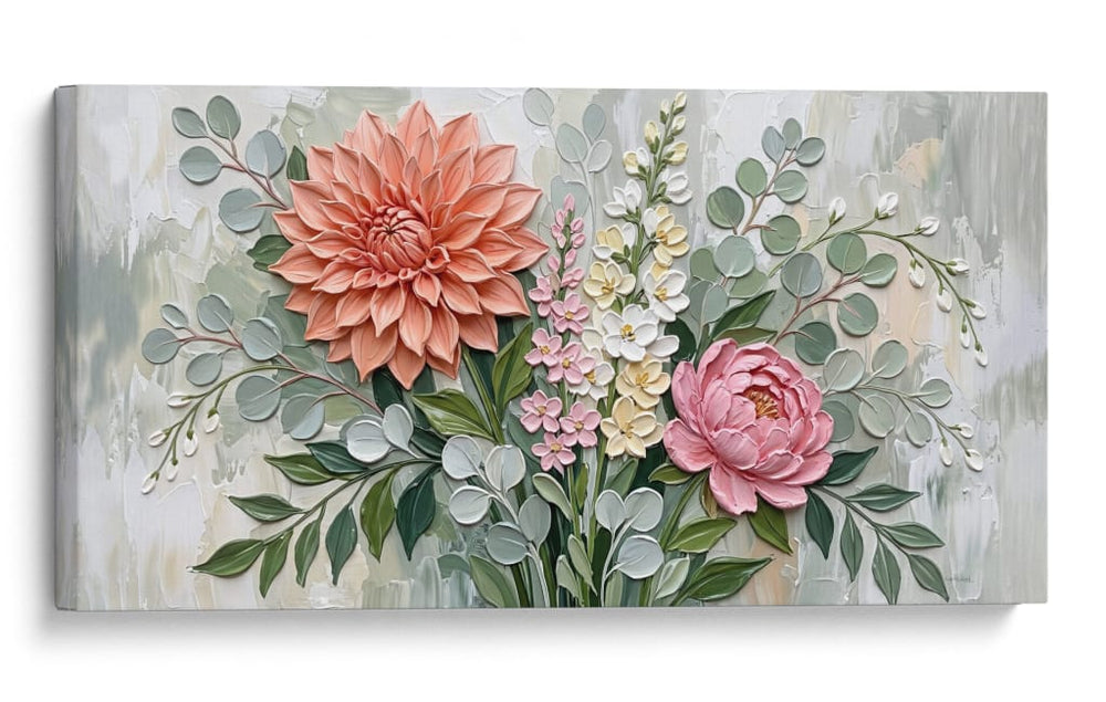 Dalia y Peonia - Caperh | Cuadro decorativo de Canvas Lab
