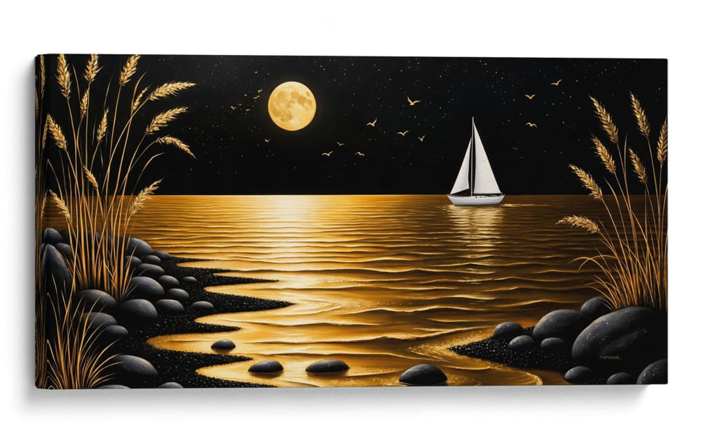 Dorado Nocturno - Caperh | Cuadro decorativo de Canvas Lab