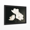 Flores blancas fondo negro - DIEGO D L | Cuadro decorativo de Canvas Lab