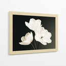 Flores blancas fondo negro - DIEGO D L | Cuadro decorativo de Canvas Lab