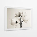 Flores blancas fondo blanco - DIEGO D L | Cuadro decorativo de Canvas Lab