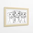 3 Bocetos de perros - DIEGO D L | Cuadro decorativo de Canvas Lab