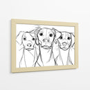 3 Bocetos de perros - DIEGO D L | Cuadro decorativo de Canvas Lab