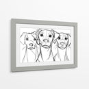 3 Bocetos de perros - DIEGO D L | Cuadro decorativo de Canvas Lab