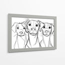 3 Bocetos de perros - DIEGO D L | Cuadro decorativo de Canvas Lab