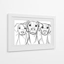 3 Bocetos de perros - DIEGO D L | Cuadro decorativo de Canvas Lab
