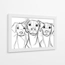 3 Bocetos de perros - DIEGO D L | Cuadro decorativo de Canvas Lab