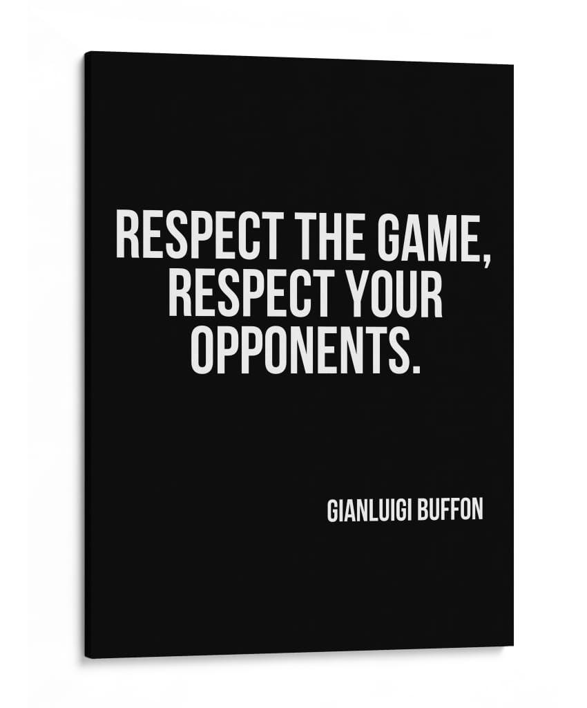 Respeite o jogo, respeite os seus adversários. - Vicky Hanggara | Cuadro decorativo de Canvas Lab