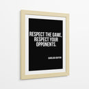 Respeite o jogo, respeite os seus adversários. - Vicky Hanggara | Cuadro decorativo de Canvas Lab