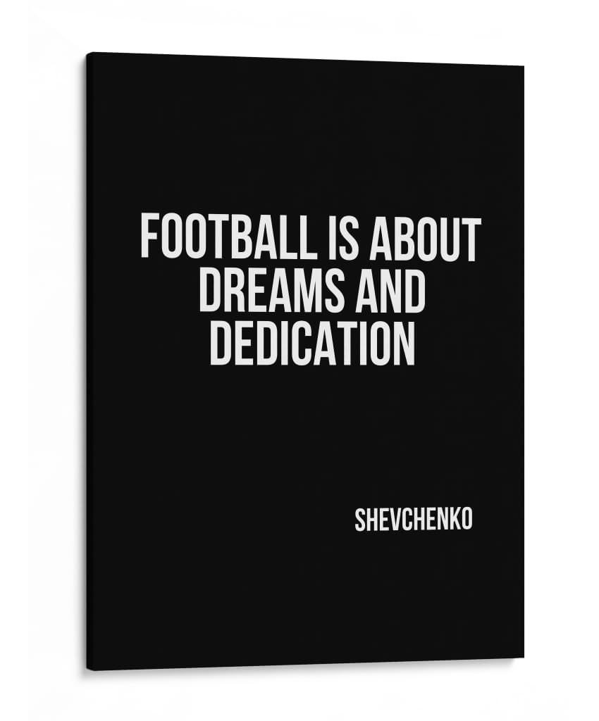 O futebol é sobre sonhos e dedicação - Vicky Hanggara | Cuadro decorativo de Canvas Lab