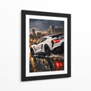 Edição de corrida Supercarro Branca - Vicky Hanggara | Cuadro decorativo de Canvas Lab