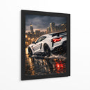 Edição de corrida Supercarro Branca - Vicky Hanggara | Cuadro decorativo de Canvas Lab
