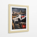 Edição de corrida Supercarro Branca - Vicky Hanggara | Cuadro decorativo de Canvas Lab