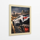 Edição de corrida Supercarro Branca - Vicky Hanggara | Cuadro decorativo de Canvas Lab