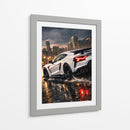 Edição de corrida Supercarro Branca - Vicky Hanggara | Cuadro decorativo de Canvas Lab