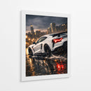 Edição de corrida Supercarro Branca - Vicky Hanggara | Cuadro decorativo de Canvas Lab