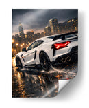 Edição de corrida Supercarro Branca - Vicky Hanggara | Cuadro decorativo de Canvas Lab