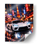 Carro branco japonês - Vicky Hanggara | Cuadro decorativo de Canvas Lab