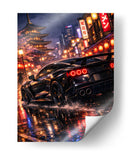 Carro preto japonês - Vicky Hanggara | Cuadro decorativo de Canvas Lab