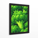 Ilustração de um vibrante cacho de brócolos verdes - Vicky Hanggara | Cuadro decorativo de Canvas Lab