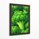 Ilustração de um vibrante cacho de brócolos verdes - Vicky Hanggara | Cuadro decorativo de Canvas Lab