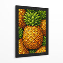 Ilustração vibrante de um padrão tropical de ananás - Vicky Hanggara | Cuadro decorativo de Canvas Lab