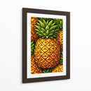 Ilustração vibrante de um padrão tropical de ananás - Vicky Hanggara | Cuadro decorativo de Canvas Lab