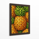 Ilustração vibrante de um padrão tropical de ananás - Vicky Hanggara | Cuadro decorativo de Canvas Lab