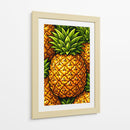 Ilustração vibrante de um padrão tropical de ananás - Vicky Hanggara | Cuadro decorativo de Canvas Lab